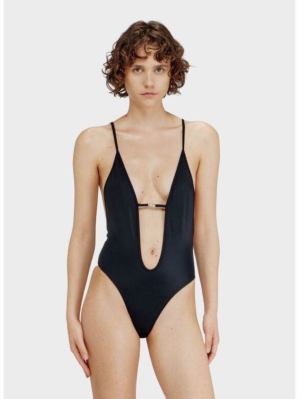 COSTUME DA BAGNO IN NYLON CON SCOLLATURA PROFONDA, 9XX, medium