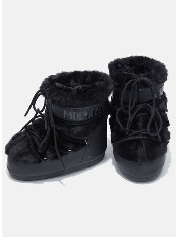 STIVALE ICON LOW FAUX FUR, BLACK, small