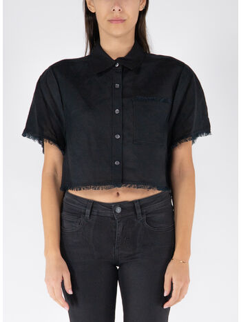CAMICIA SOLANGE CROPPED, BLACK, small