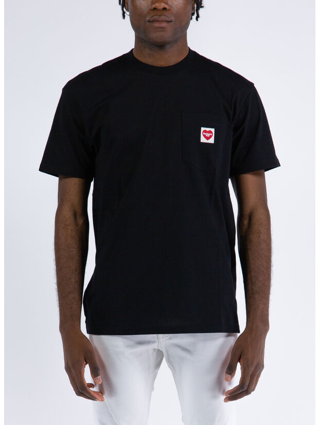 T-SHIRT S/S POCKET HEART, 89XX BLACK, large