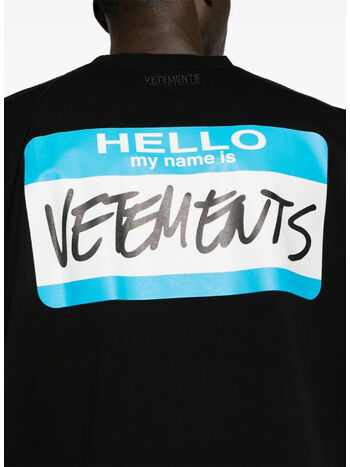 T-SHIRT MY NAME IS VETEMENTS, BLACK, small