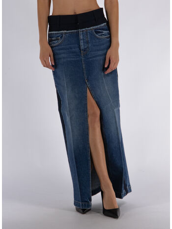 GONNA LUNGA IN DENIM, 4071 BLUE VINTAGE DENIM, small