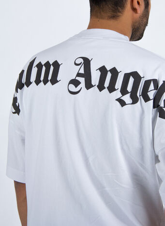 T-SHIRT CLASSIC LOGO OVER TEE, 0110WHITEBLAC , small