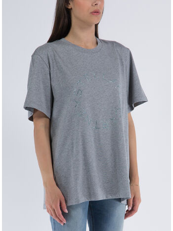 T-SHIRT HOTFIX RHINESTONE LOGO, 1262 GREYMELANGE, small