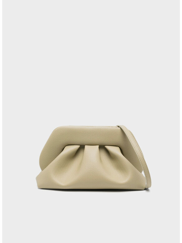 BORSA CLUTCH TIA, OLIVE, medium