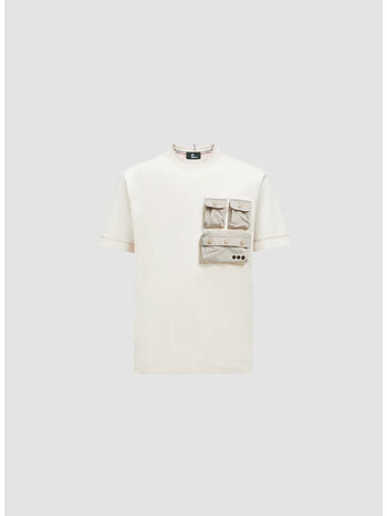 T-SHIRT SS TRIPLE POCKET TEE, 04A WHITE, small