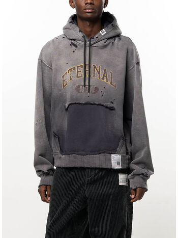 FELPA SUN FADED SWEET HOODIE, BLACK, small