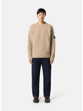 MAGLIONE CREW NECK, V0M94 BISCUIT MELANGE, small