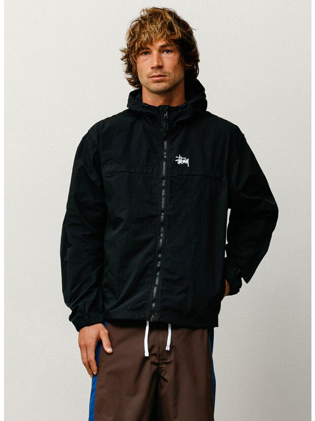 HOODED JACKET LIGHTWEIGHT, 0001 BLACK, large