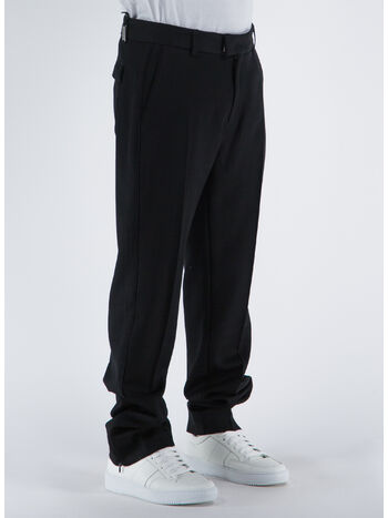 PANTALONE SPLIT PANT FIXED WAISTBAND, 01 BLACK, small