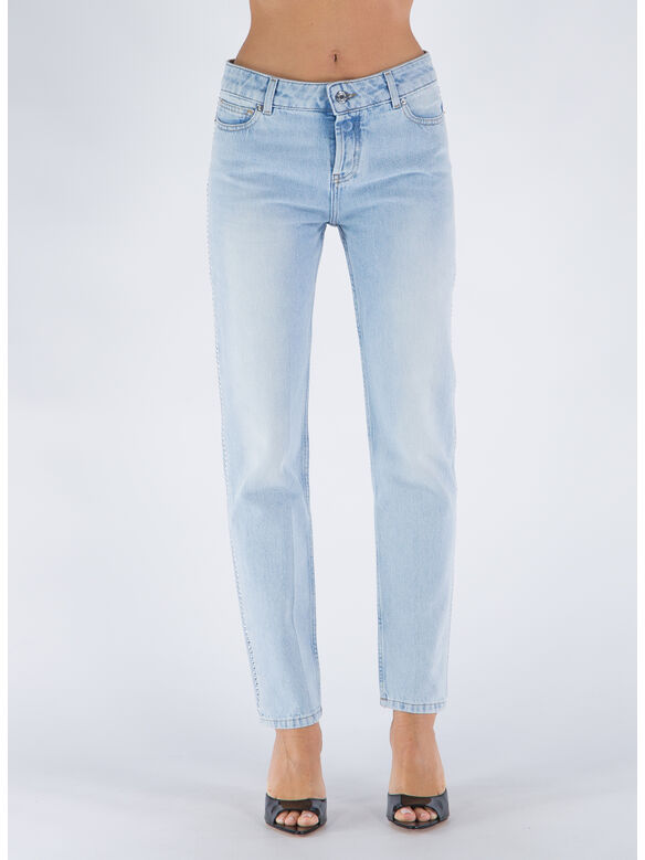 JEANS CRYSTALLIZED LOW WAIST, INDIGO WASH/CRYSTAL, medium