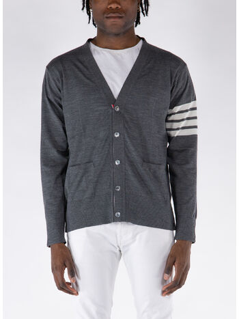 CARDIGAN CLASSIC V-NECK, 038 MED GREY, small