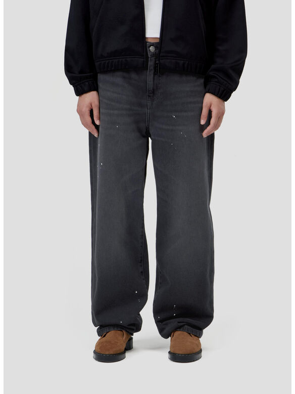 PANTALONE ARIN, 89EJ Black, destroy wash, splatter, medium