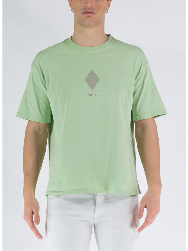 T-SHIRT AMISH LOGO, AR6 PALE GREEN, large