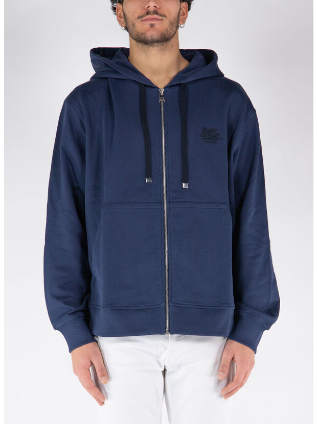 FELPA HOODIE CON ZIP, B0339, large