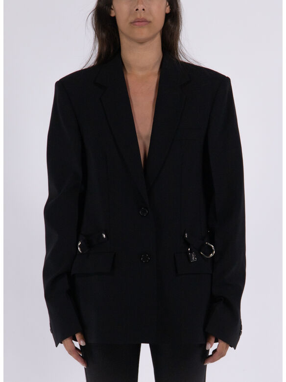 GIACCA PADLOCK STRAP SB BLAZER, 999 BLACK, medium