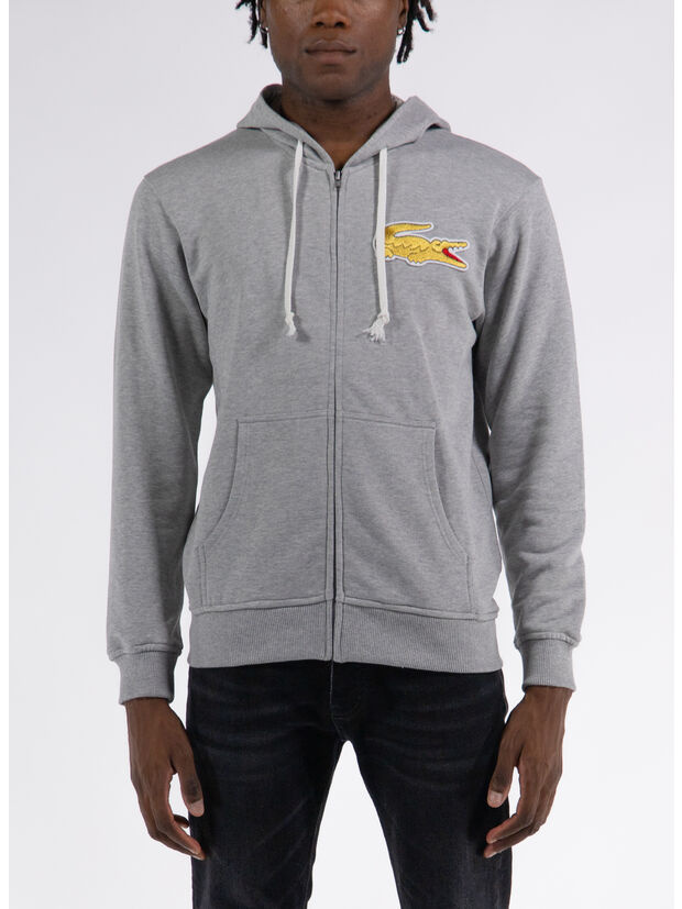 FELPA FULL ZIP LOGO, TOP GREY, large