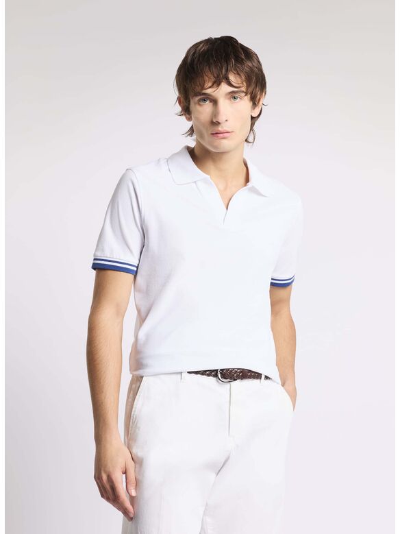 POLO SLIM FIT IN PIQUET STRETCH, TDW B001, medium