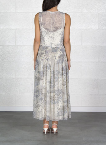 ABITO IN CHIFFON STAMPA CASCATA DI STELLE, GZ7GREYMOON, small