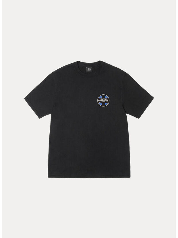 T-SHIRT CROSS DOT TEE PIGMENT DYED, 0001 BLACK, large