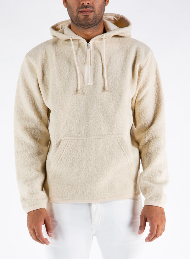 FELPA BEACH HOODY TIBET FLEECE, ECRU, large