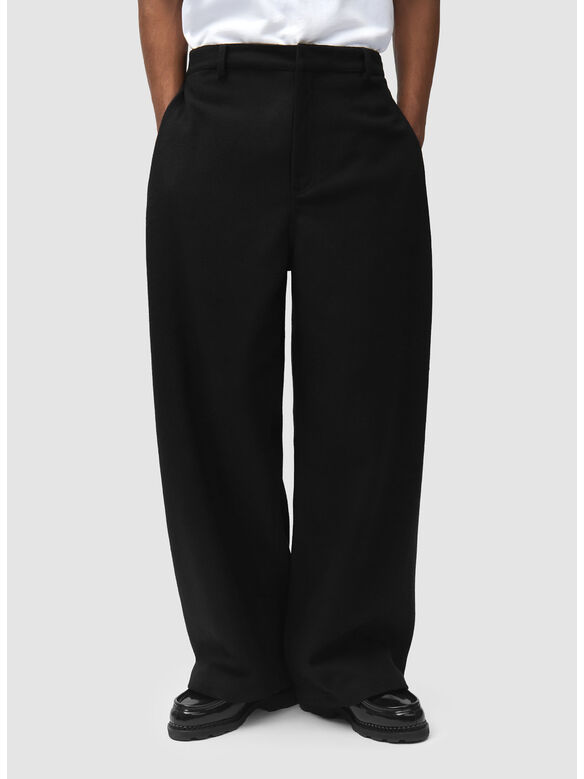 PANTALONE WOOL PLEAD, 1 BLACK, medium