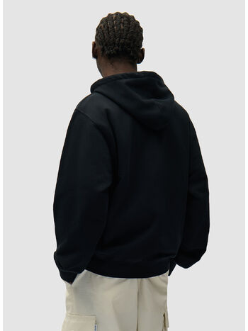 FELPA LOGO ZIP HOODIE, 1 BLACK, small