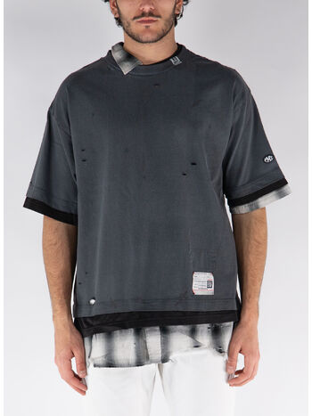T-SHIRT TRIPLE LAYERED, BLACK, small