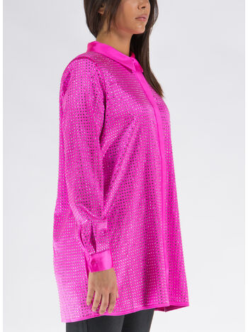 CAMICIA PINK HOT FIX SATIN, PINK, small