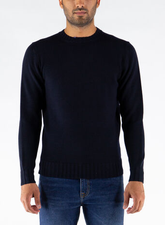 MAGLIONE GIROCOLLO, 008NAVY, small