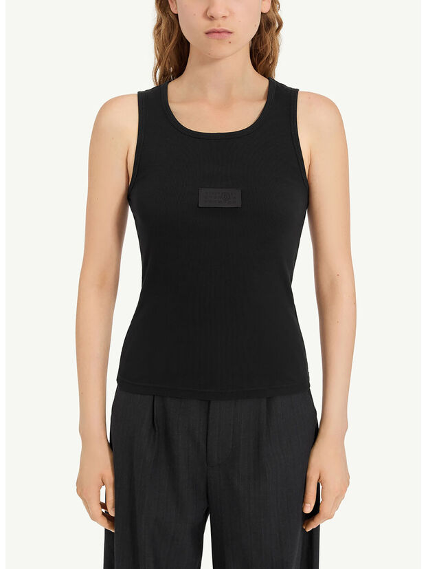 CANOTTA A COSTINE IN JERSEY, 900 BLACK, large