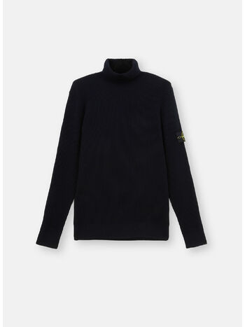 MAGLIONE FULL RIB DOLCEVITA, V0020 NAVY BLUE, small