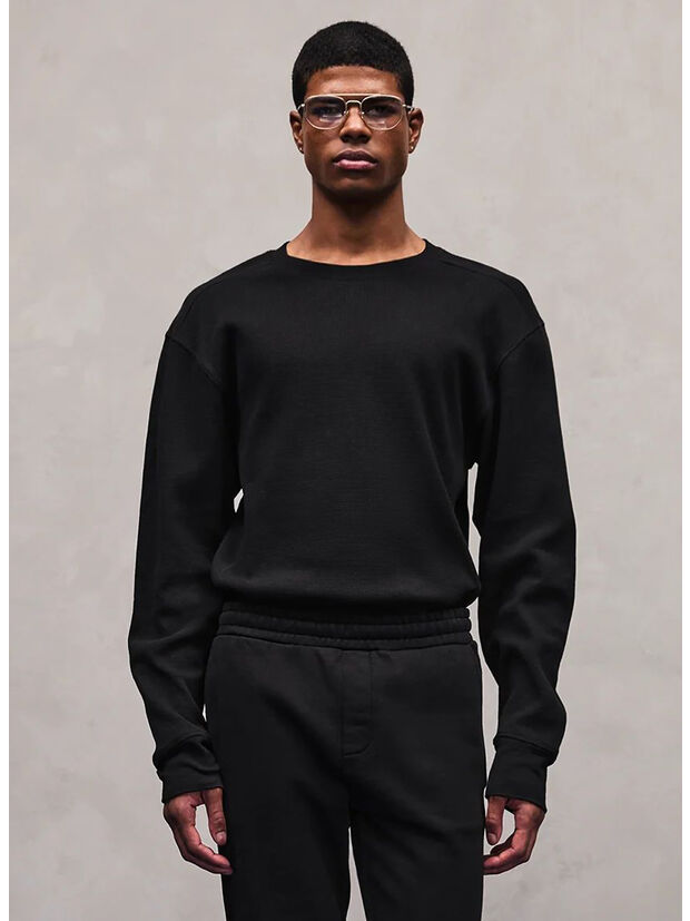 FELPA THERMAL LONG SLEEVE UNISEX, 0015 BLACK, large