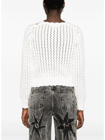 CARDIGAN CON BOTTONI, 151 BRIGHT WHITE, small