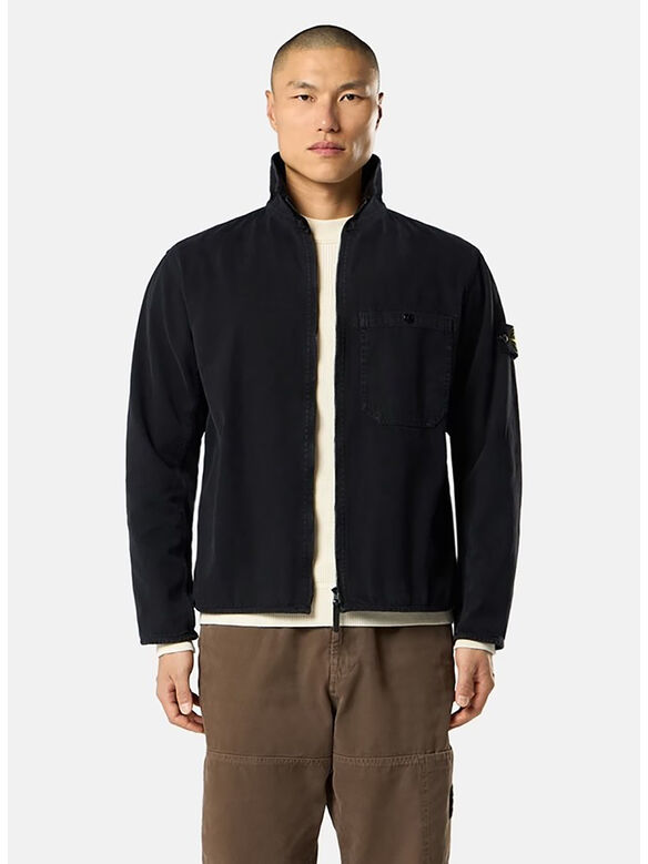 CAMICIA ORGANIC PANAMA COTTON OLD EFFECT, V0129 BLACK, medium