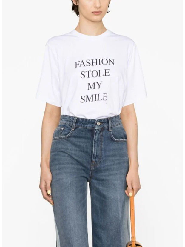 T-SHIRT SLOGAN, WHITE FASHION	STOLE, large