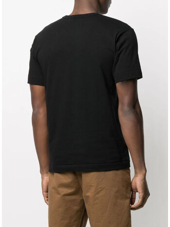 T-SHIRT DOUBLE HEART, BLACK, small