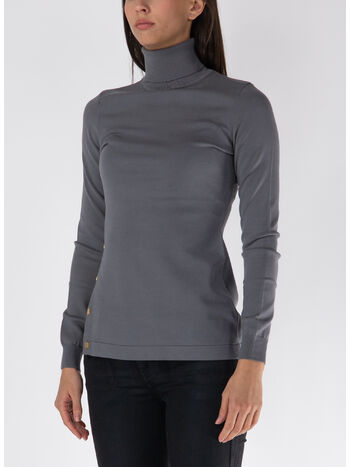 MAGLIONE CON BOTTONI DECORATIVI, CG8 STEEL, small