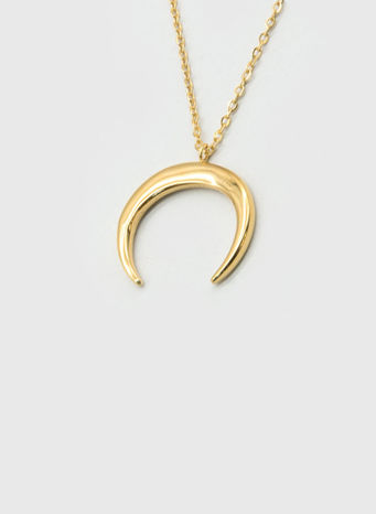 COLLANA KUKO NECKLACE HORN, GOLD, small