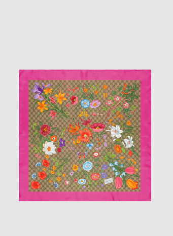 FOULARD FLORA FLUO, 9772BEIGEPINK, small