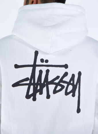 FELPA BASIC HOOD, WHITE, small