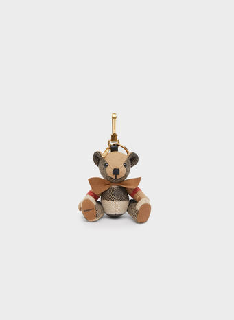 PORTACHIAVI CHARM ORSETTO THOMAS CON PAPILLON, ARCHIVEBEIGE, small