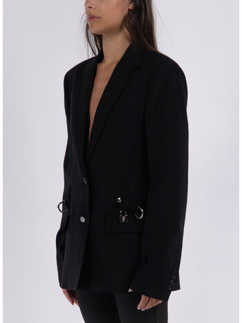 GIACCA PADLOCK STRAP SB BLAZER, 999 BLACK, small