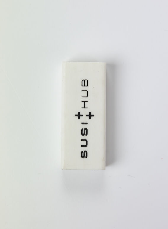 GOMMA RUBBER ERASER, WHITE, medium