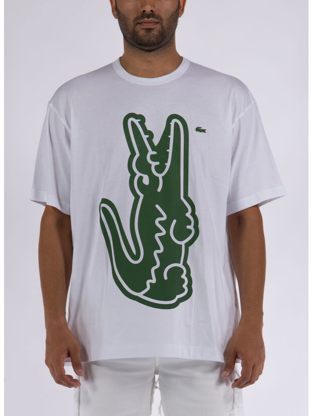 T-SHIRT KNIT X LACOSTE, WHITE, large