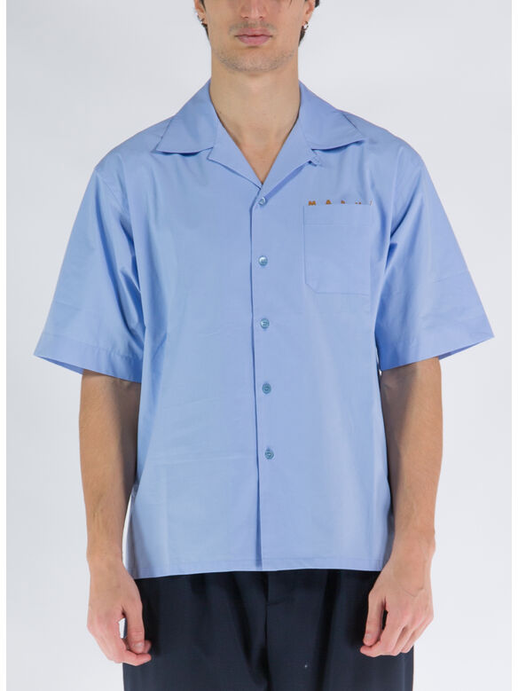 CAMICIA BOWLING IN COTONE TINTO FILO, LOB50, medium