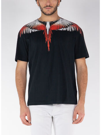 T-SHIRT ICON WINGS BASIC, 1025 BLACK RED, small