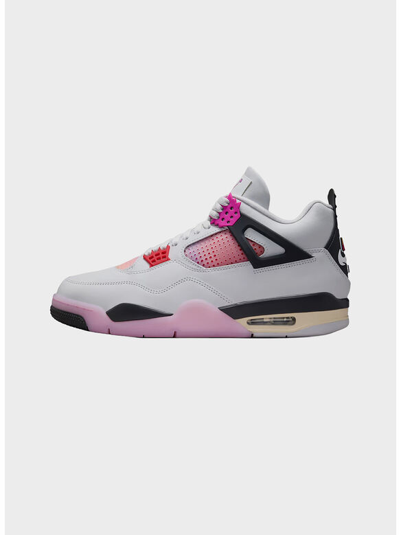SCARPA AIR JORDAN 4 RETRO, 100 OFF WHITE/FIRE PINK-ANTHRACITE, medium