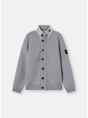 CARDIGAN LAMBSWOOL, V0M60 GREYMELANGE, small