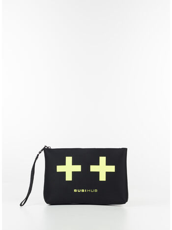 POCHETTE I'M THE HUB, BLACKYELLOWFLUO, small